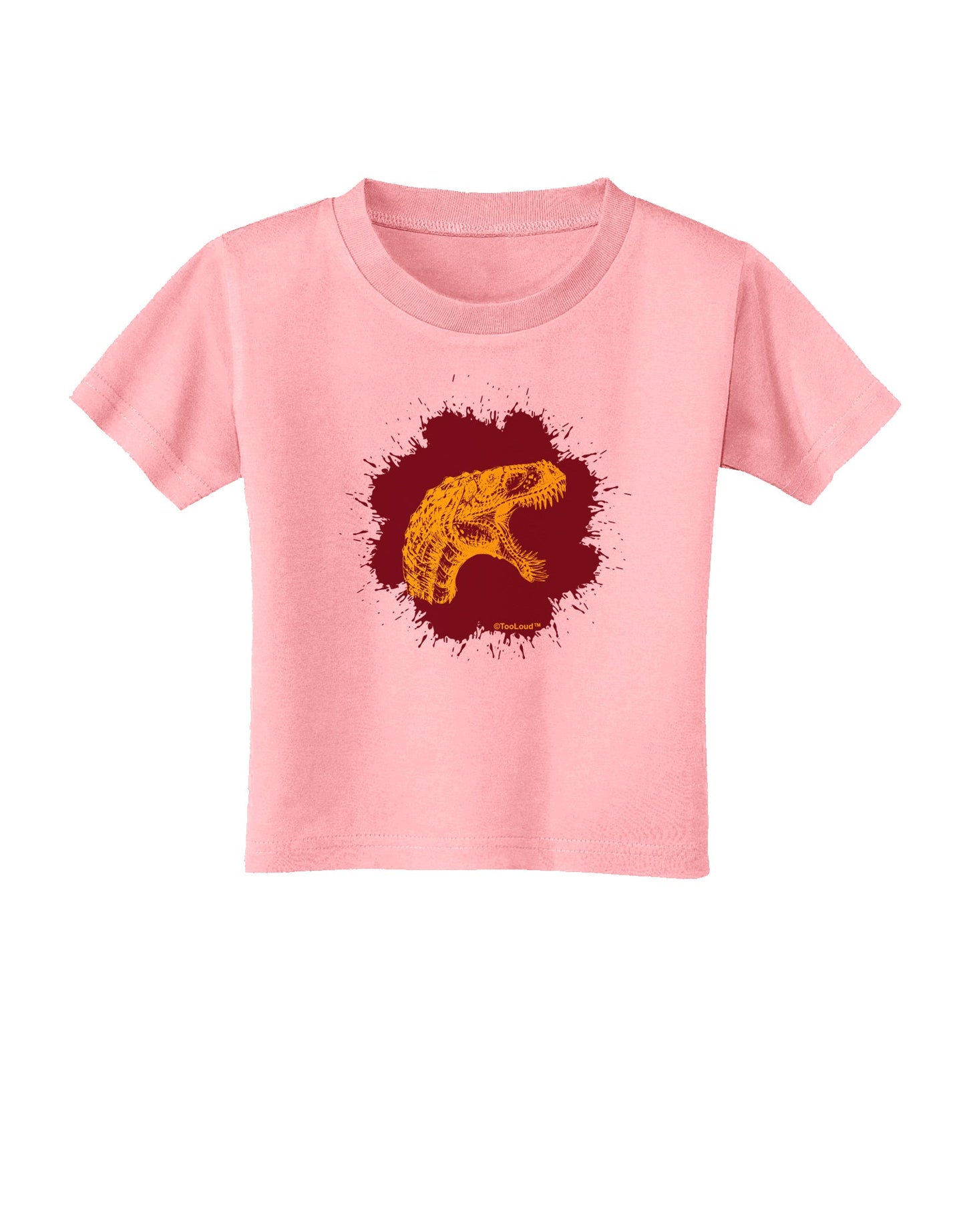 Jurassic Dinosaur Face Blood Splatter Toddler T-Shirt by TooLoud-Toddler T-Shirt-TooLoud-Candy-Pink-2T-Davson Sales