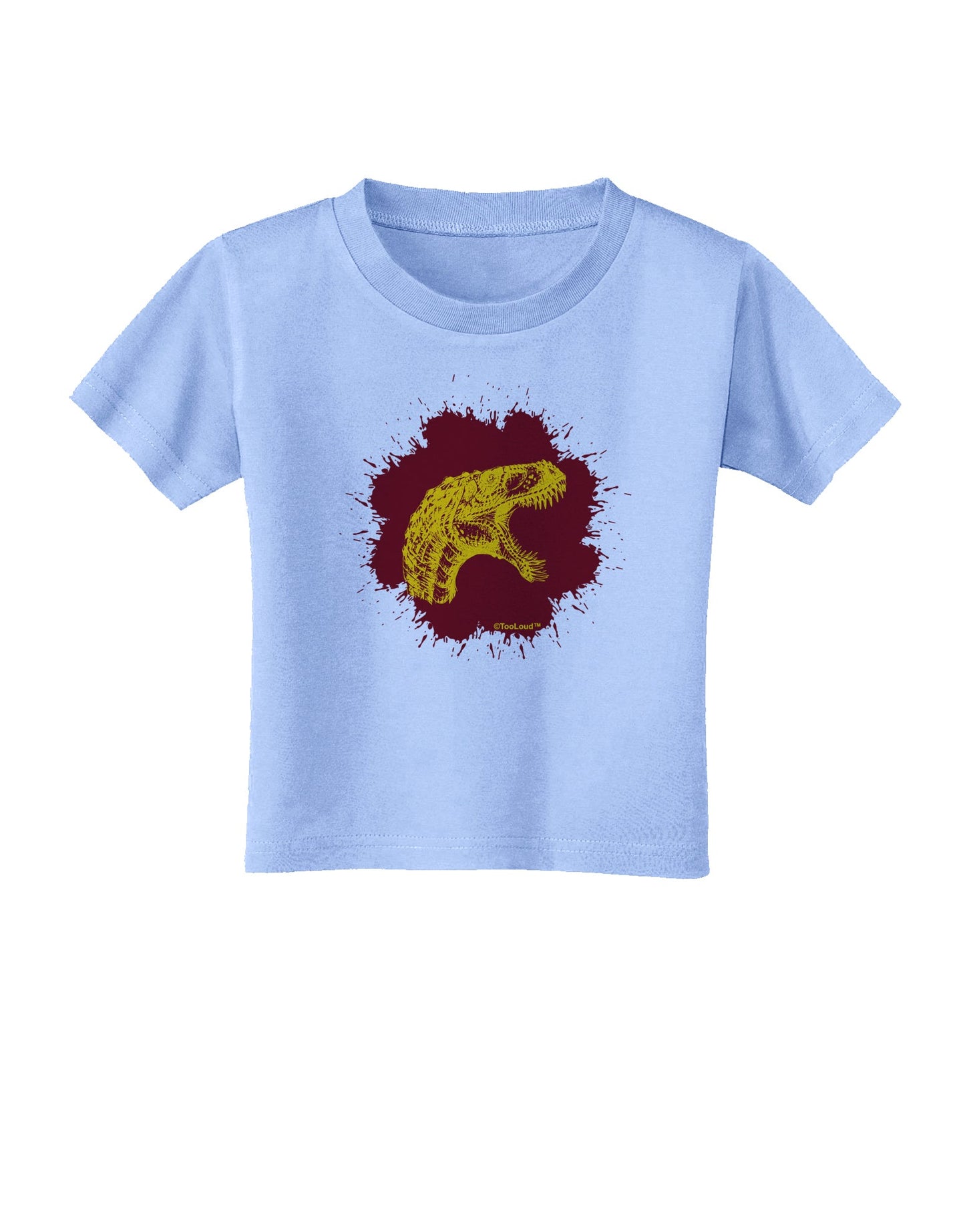 Jurassic Dinosaur Face Blood Splatter Toddler T-Shirt by TooLoud-Toddler T-Shirt-TooLoud-Aquatic-Blue-2T-Davson Sales