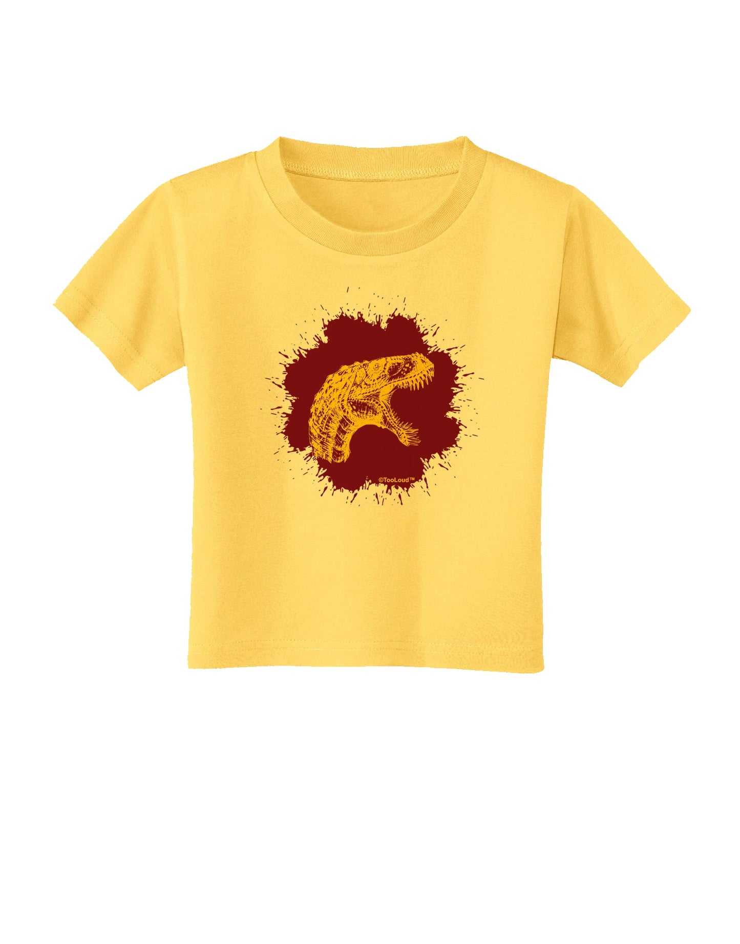Jurassic Dinosaur Face Blood Splatter Toddler T-Shirt by TooLoud-Toddler T-Shirt-TooLoud-Yellow-2T-Davson Sales