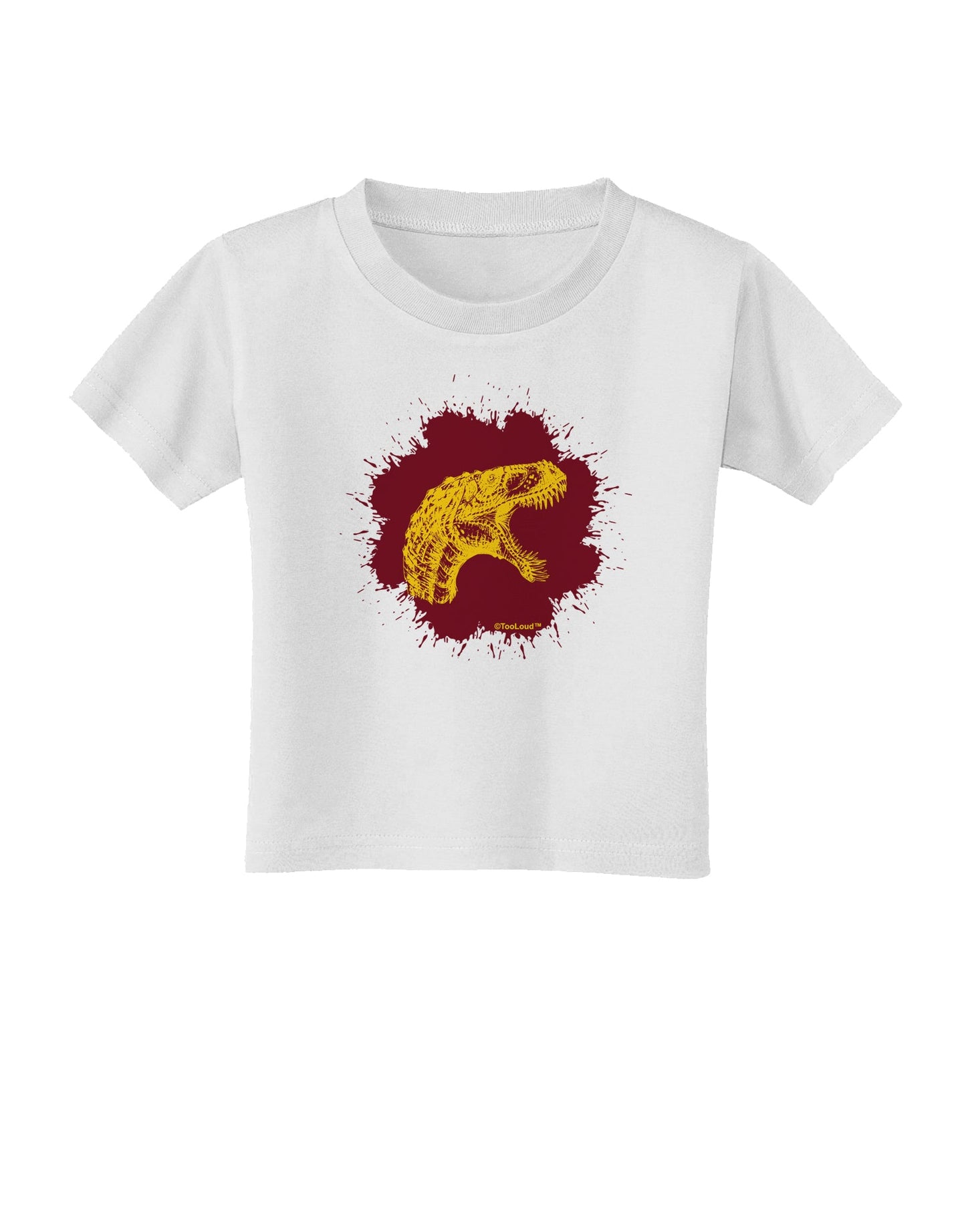 Jurassic Dinosaur Face Blood Splatter Toddler T-Shirt by TooLoud-Toddler T-Shirt-TooLoud-White-2T-Davson Sales