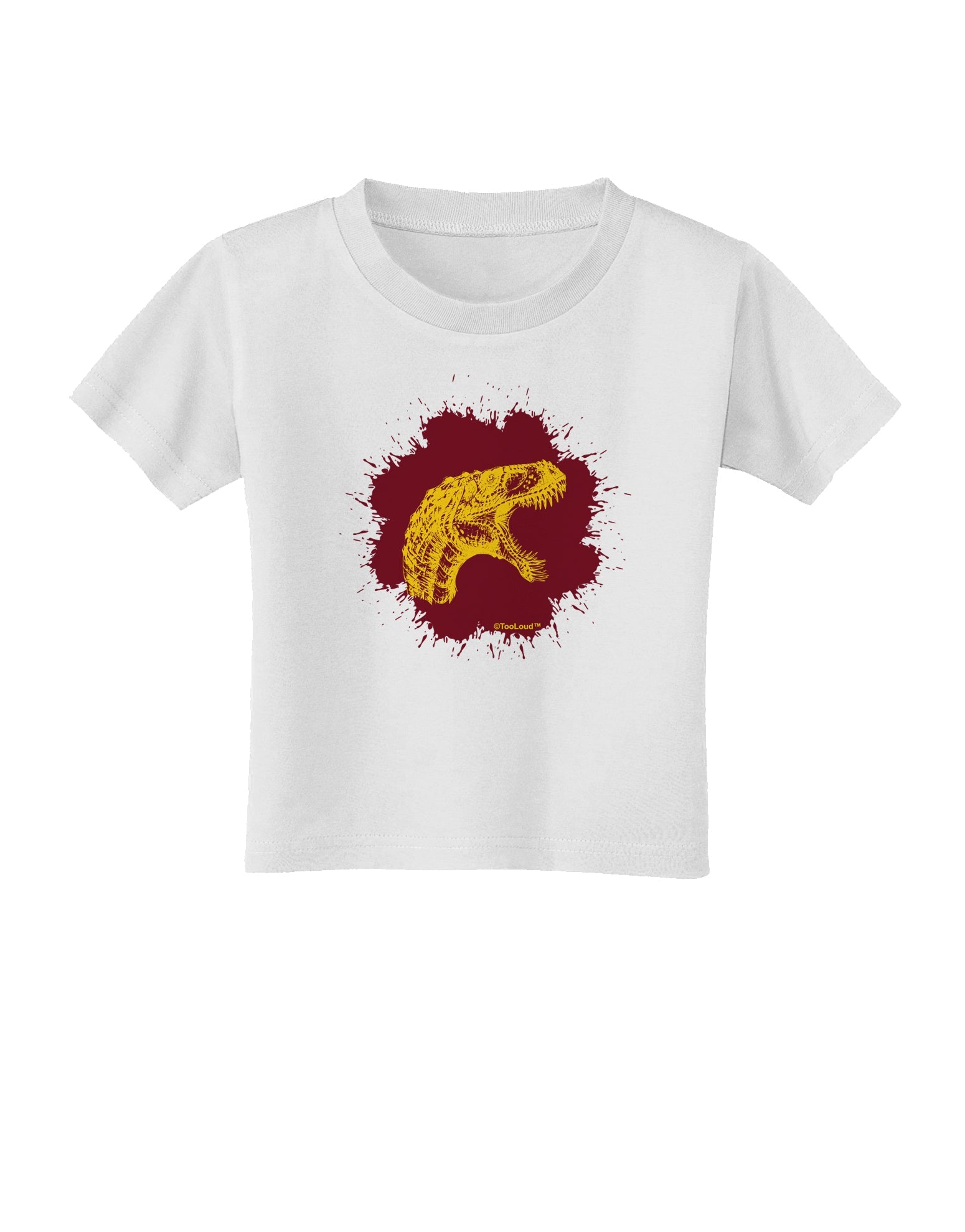 Jurassic Dinosaur Face Blood Splatter Toddler T-Shirt by TooLoud-Toddler T-Shirt-TooLoud-White-2T-Davson Sales
