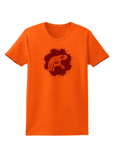 Jurassic Dinosaur Face Blood Splatter Womens T-Shirt by TooLoud-Womens T-Shirt-TooLoud-Orange-X-Small-Davson Sales