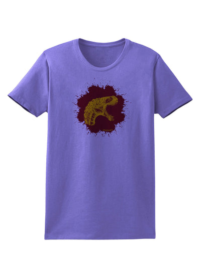 Jurassic Dinosaur Face Blood Splatter Womens T-Shirt by TooLoud-Womens T-Shirt-TooLoud-Violet-X-Small-Davson Sales