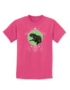 Jurassic Dinosaur Face Childrens Dark T-Shirt by TooLoud-Childrens T-Shirt-TooLoud-Sangria-X-Small-Davson Sales