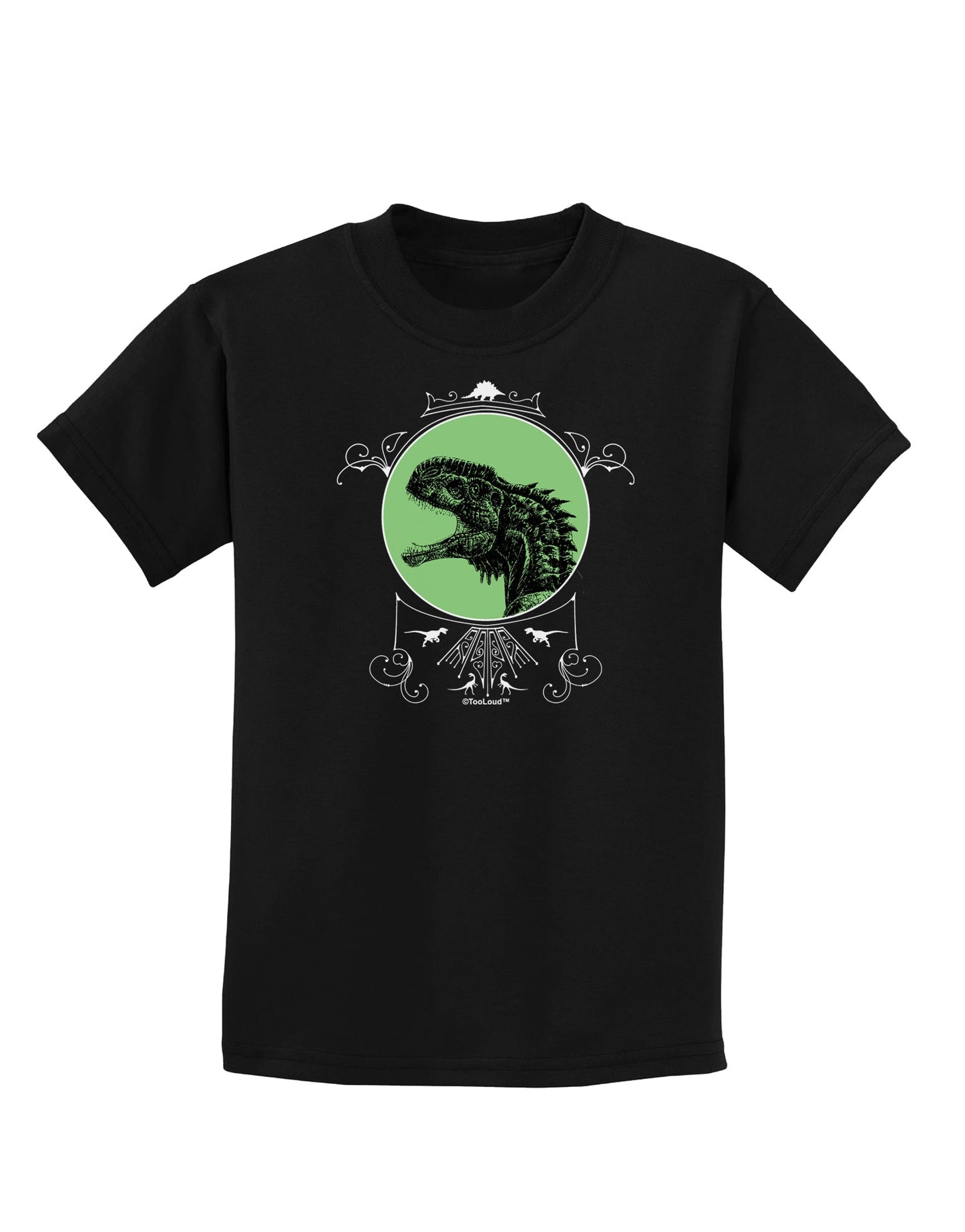 Jurassic Dinosaur Face Childrens Dark T-Shirt by TooLoud-Childrens T-Shirt-TooLoud-Black-X-Small-Davson Sales