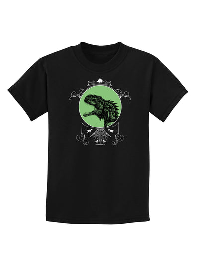 Jurassic Dinosaur Face Childrens Dark T-Shirt by TooLoud-Childrens T-Shirt-TooLoud-Black-X-Small-Davson Sales