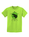 Jurassic Dinosaur Face Childrens T-Shirt by TooLoud-Childrens T-Shirt-TooLoud-Lime-Green-X-Small-Davson Sales