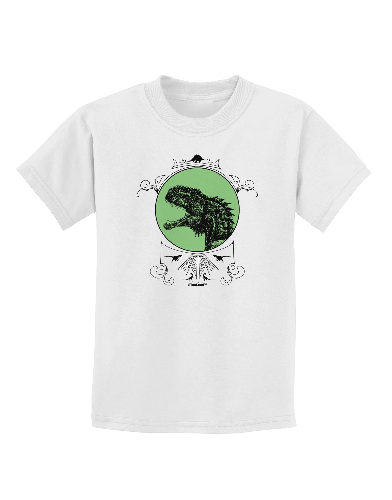 Jurassic Dinosaur Face Childrens T-Shirt by TooLoud-Childrens T-Shirt-TooLoud-White-X-Small-Davson Sales