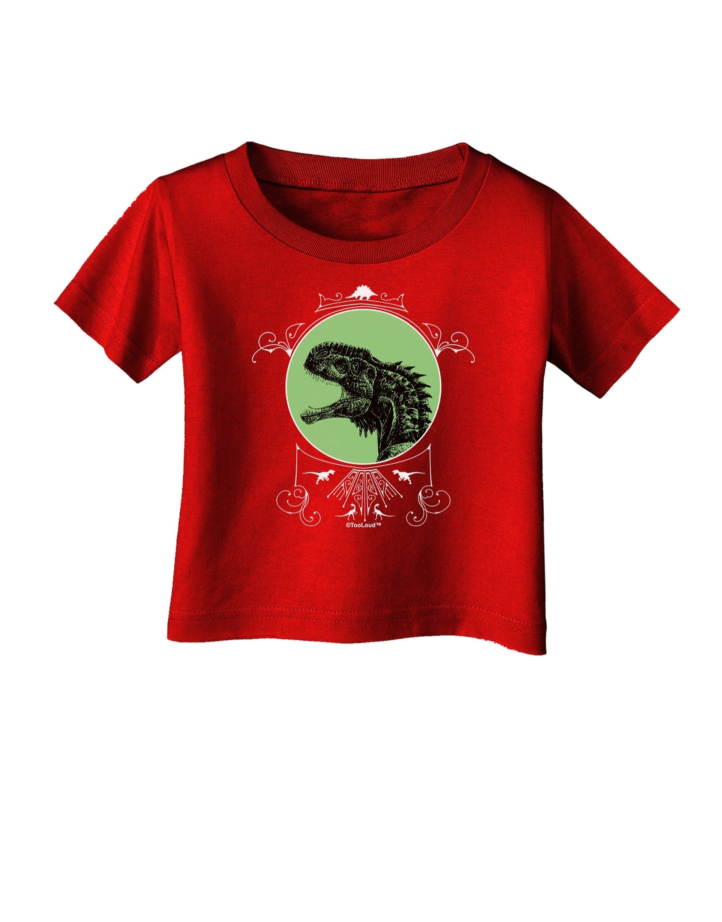 Jurassic Dinosaur Face Infant T-Shirt Dark by TooLoud-Infant T-Shirt-TooLoud-Red-06-Months-Davson Sales