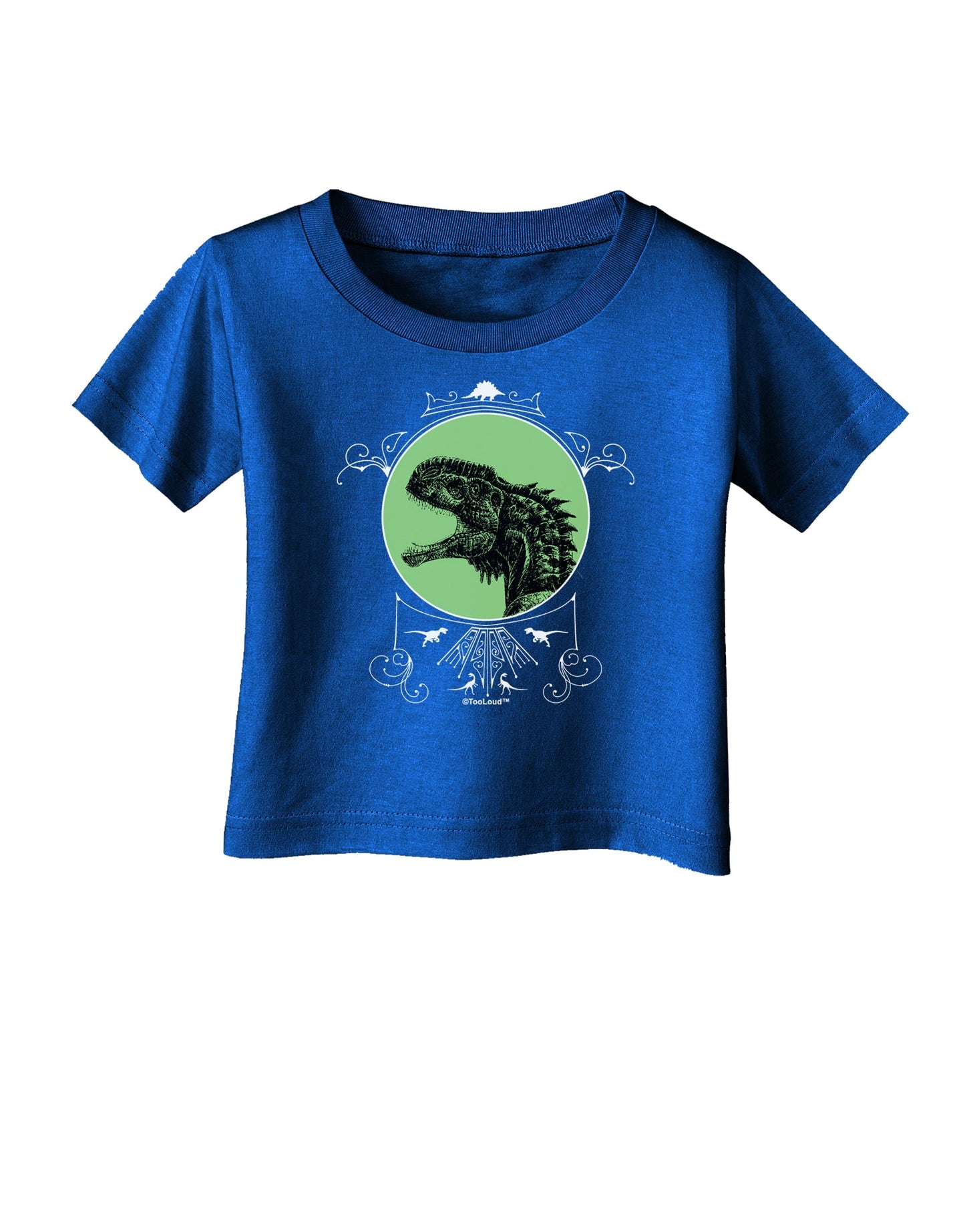 Jurassic Dinosaur Face Infant T-Shirt Dark by TooLoud-Infant T-Shirt-TooLoud-Royal-Blue-06-Months-Davson Sales