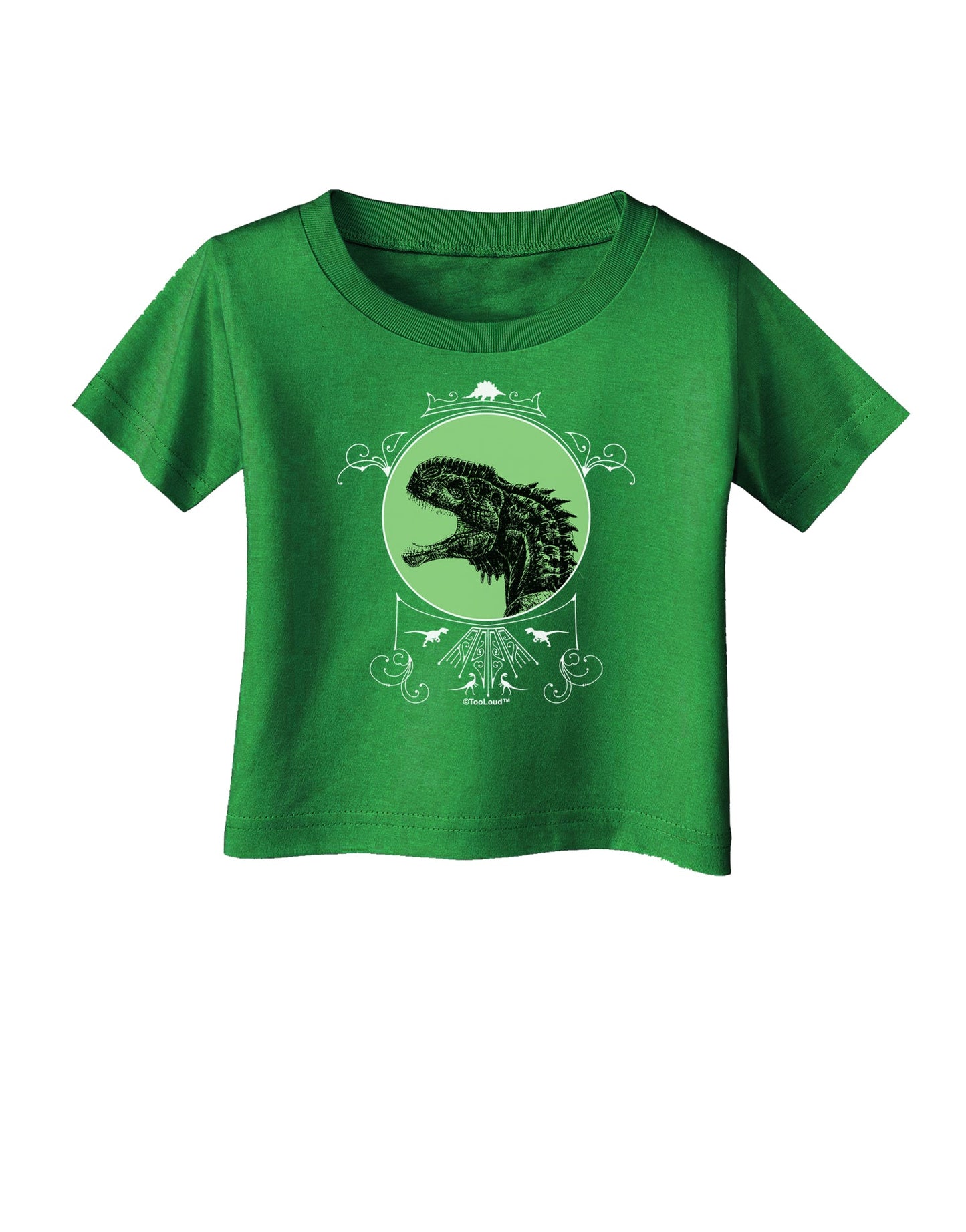 Jurassic Dinosaur Face Infant T-Shirt Dark by TooLoud-Infant T-Shirt-TooLoud-Clover-Green-06-Months-Davson Sales