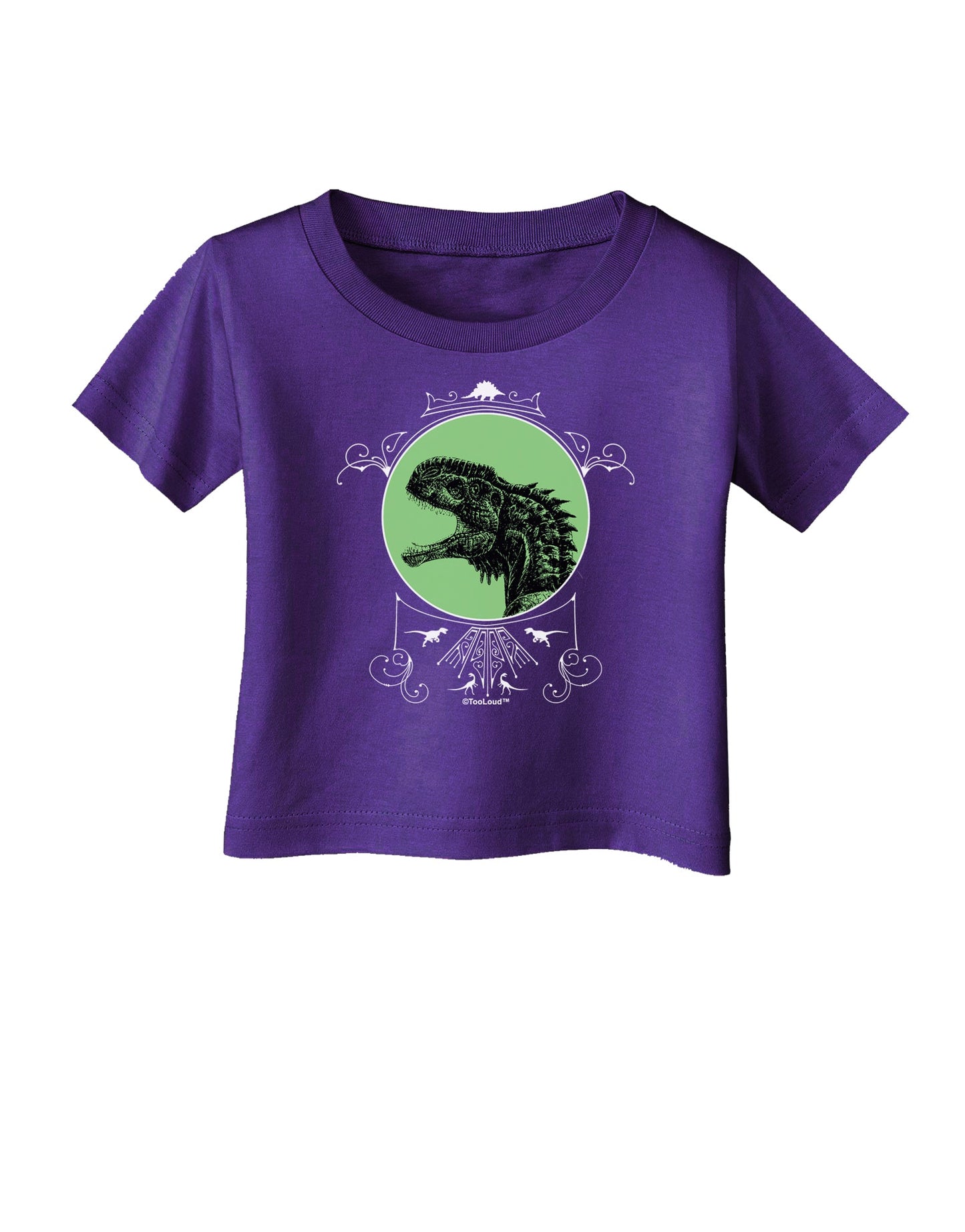 Jurassic Dinosaur Face Infant T-Shirt Dark by TooLoud-Infant T-Shirt-TooLoud-Purple-06-Months-Davson Sales