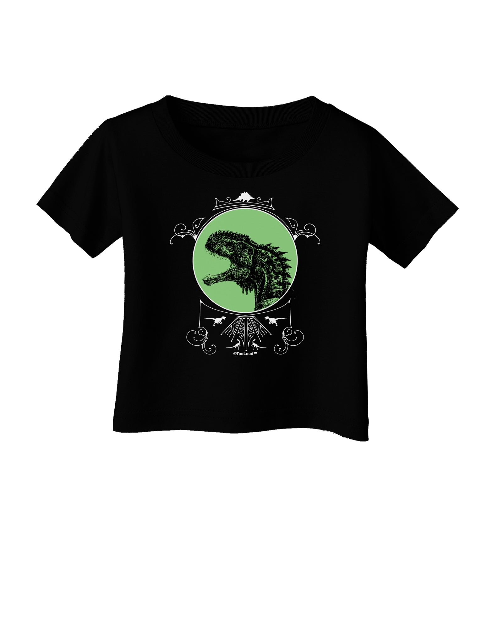Jurassic Dinosaur Face Infant T-Shirt Dark by TooLoud-Infant T-Shirt-TooLoud-Black-06-Months-Davson Sales