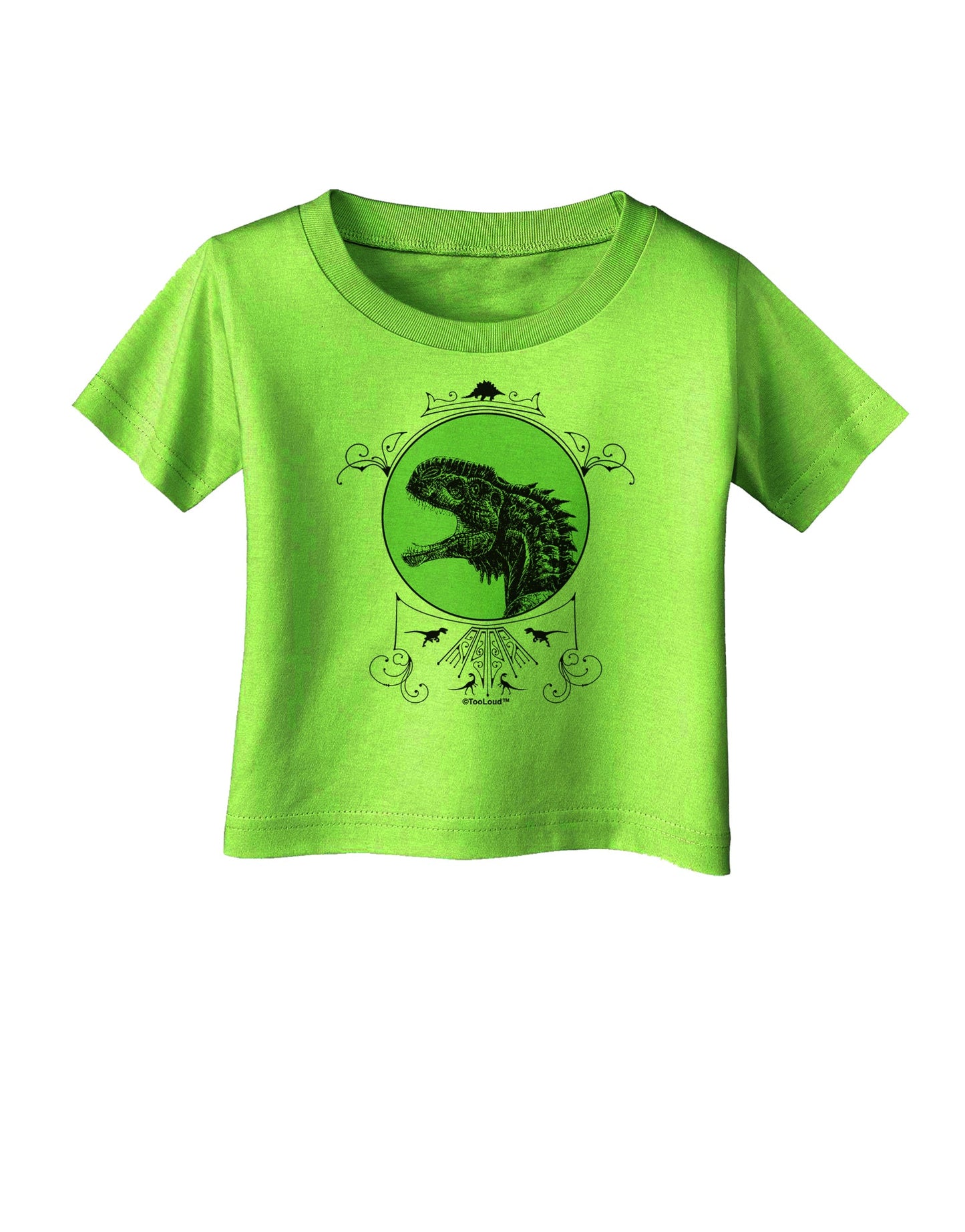 Jurassic Dinosaur Face Infant T-Shirt by TooLoud-Infant T-Shirt-TooLoud-Lime-Green-06-Months-Davson Sales
