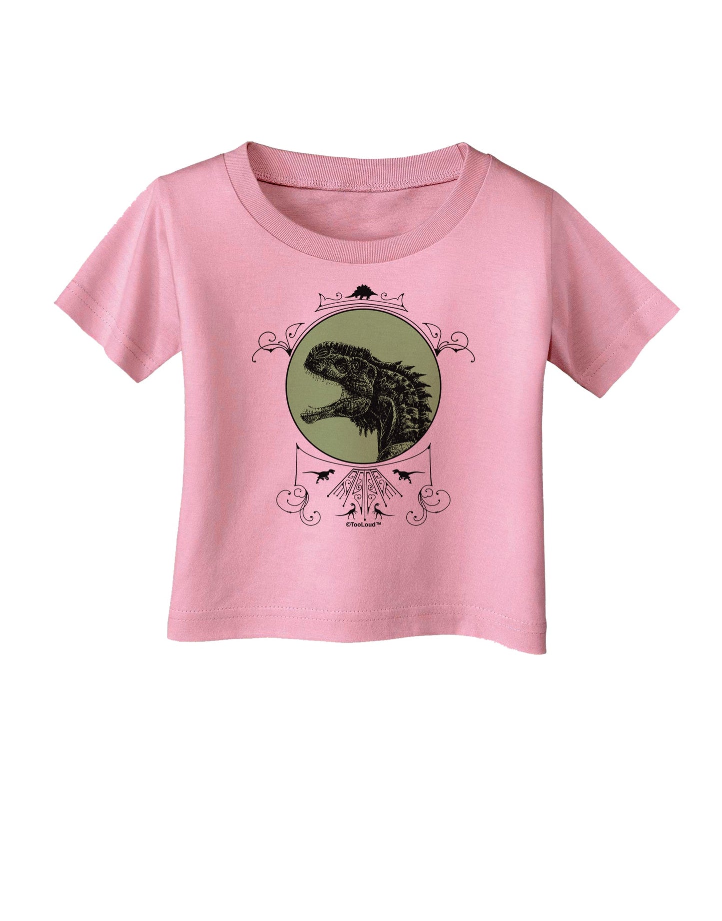 Jurassic Dinosaur Face Infant T-Shirt by TooLoud-Infant T-Shirt-TooLoud-Candy-Pink-06-Months-Davson Sales