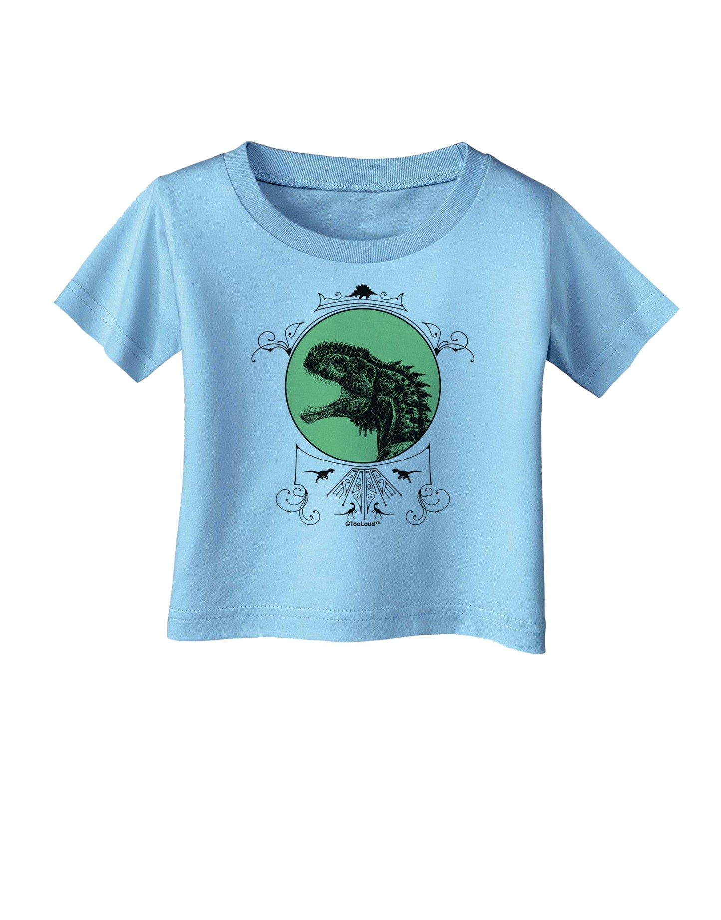 Jurassic Dinosaur Face Infant T-Shirt by TooLoud-Infant T-Shirt-TooLoud-Aquatic-Blue-06-Months-Davson Sales
