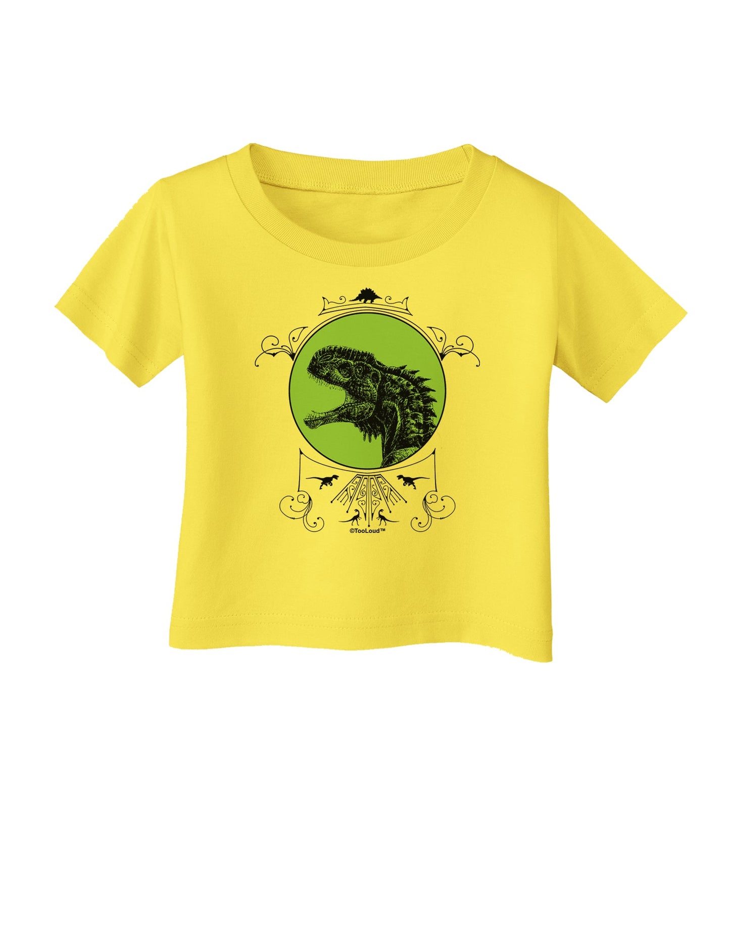 Jurassic Dinosaur Face Infant T-Shirt by TooLoud-Infant T-Shirt-TooLoud-Yellow-06-Months-Davson Sales