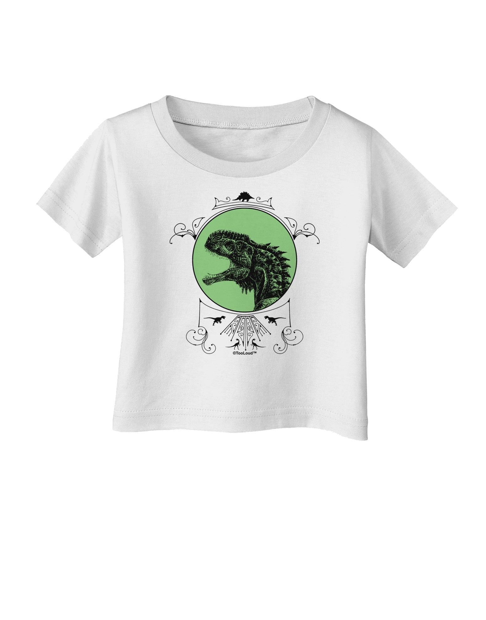 Jurassic Dinosaur Face Infant T-Shirt by TooLoud-Infant T-Shirt-TooLoud-White-06-Months-Davson Sales