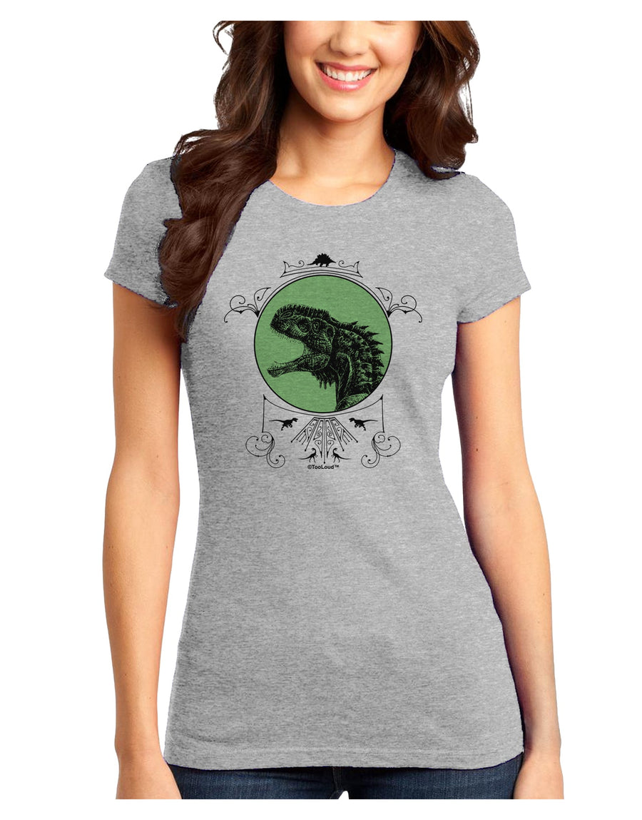 Jurassic Dinosaur Face Juniors T-Shirt by TooLoud-Womens Juniors T-Shirt-TooLoud-White-Juniors Fitted X-Small-Davson Sales