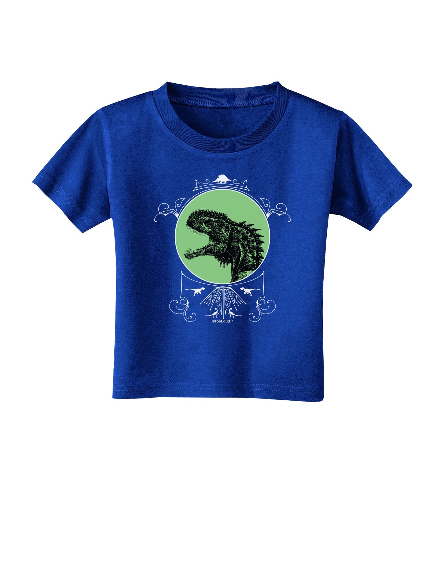Jurassic Dinosaur Face Toddler T-Shirt Dark by TooLoud-Toddler T-Shirt-TooLoud-Royal-Blue-2T-Davson Sales