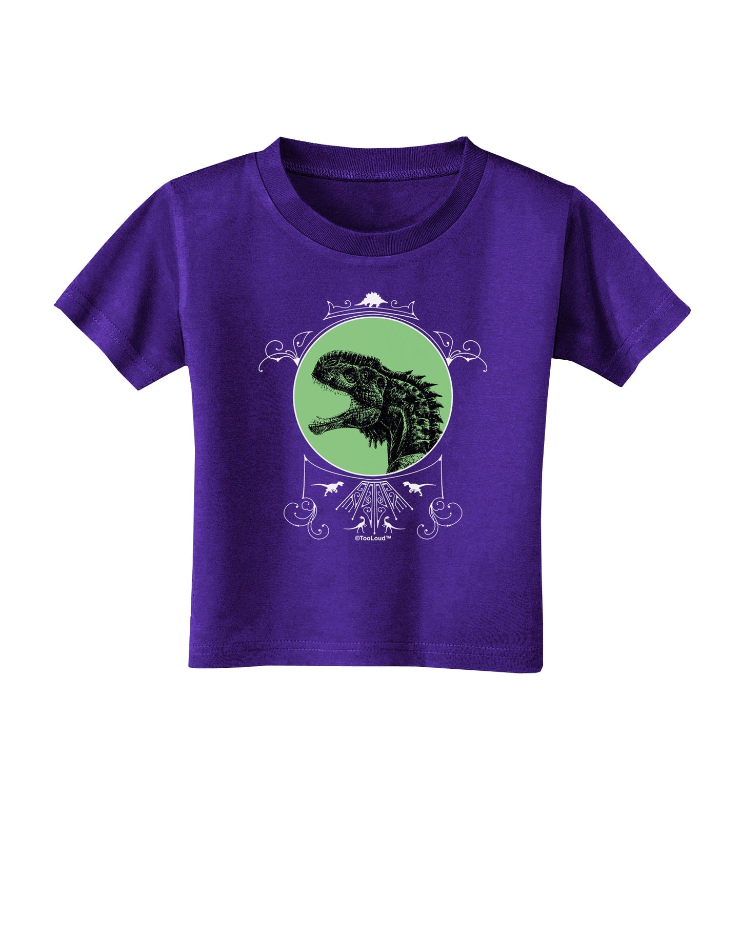 Jurassic Dinosaur Face Toddler T-Shirt Dark by TooLoud-Toddler T-Shirt-TooLoud-Purple-2T-Davson Sales