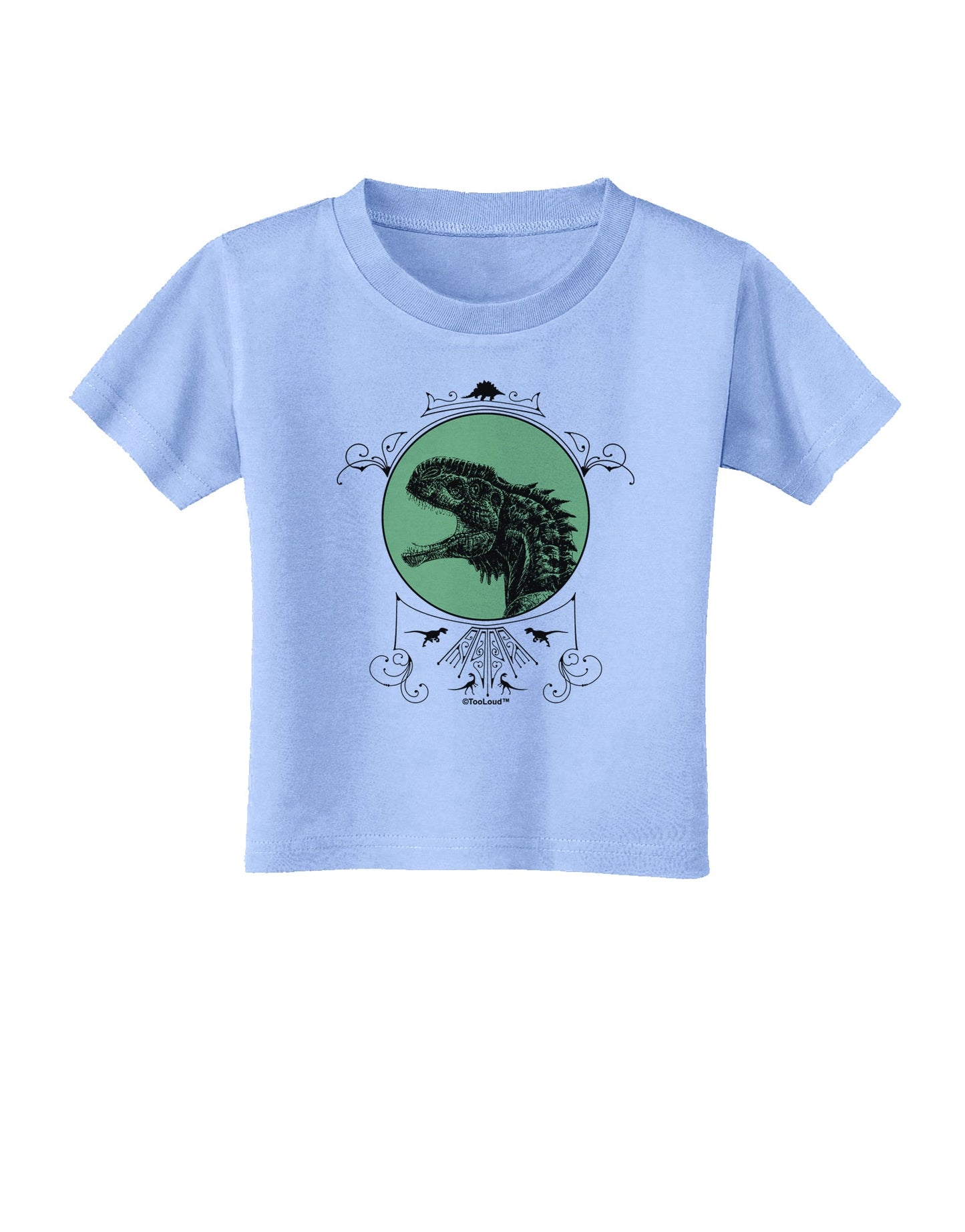 Jurassic Dinosaur Face Toddler T-Shirt by TooLoud-Toddler T-Shirt-TooLoud-Aquatic-Blue-2T-Davson Sales