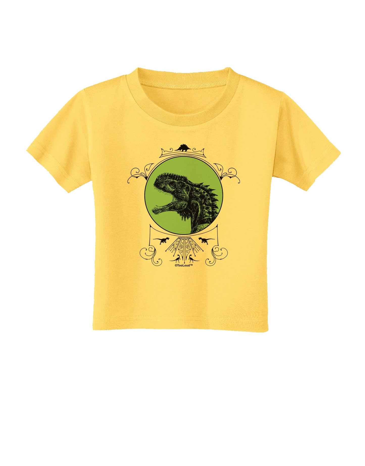 Jurassic Dinosaur Face Toddler T-Shirt by TooLoud-Toddler T-Shirt-TooLoud-Yellow-2T-Davson Sales