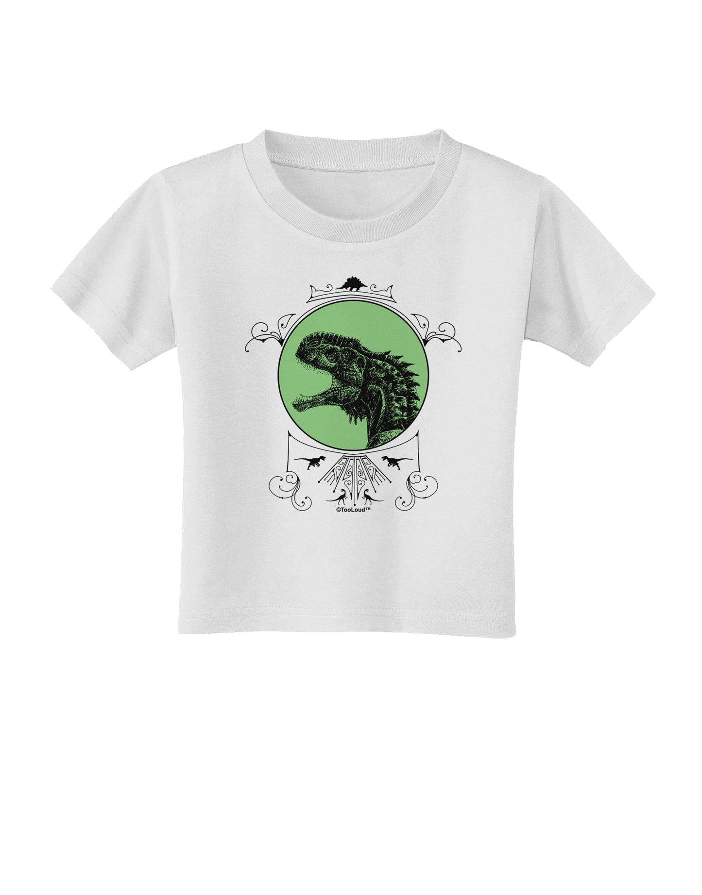 Jurassic Dinosaur Face Toddler T-Shirt by TooLoud-Toddler T-Shirt-TooLoud-White-2T-Davson Sales