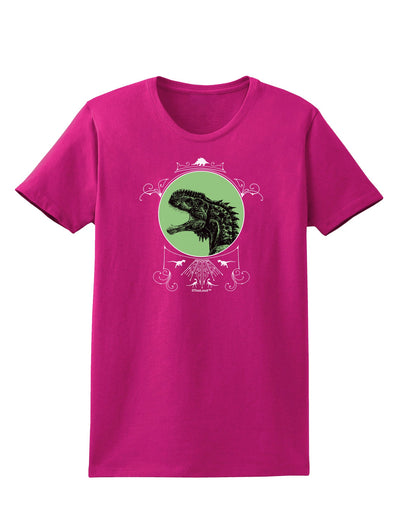 Jurassic Dinosaur Face Womens Dark T-Shirt by TooLoud-Womens T-Shirt-TooLoud-Hot-Pink-Small-Davson Sales