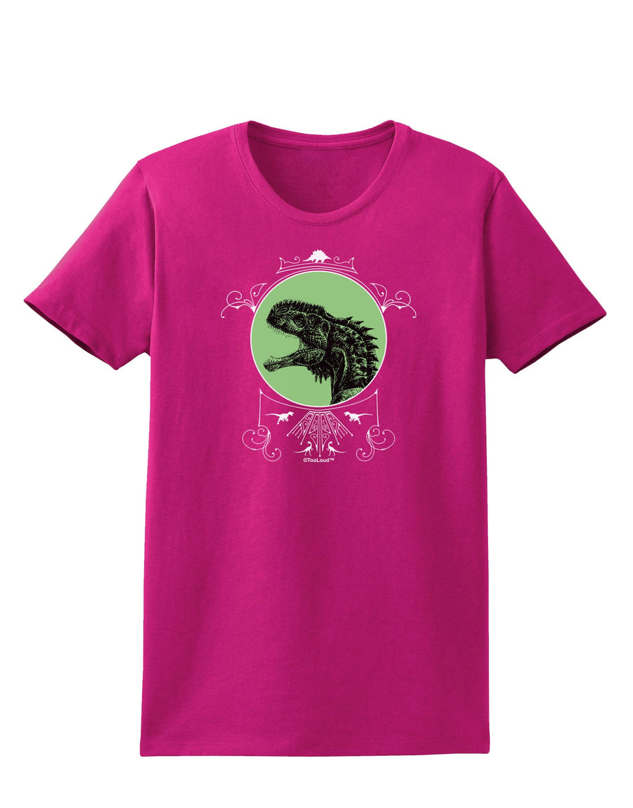 Jurassic Dinosaur Face Womens Dark T-Shirt by TooLoud-Womens T-Shirt-TooLoud-Black-X-Small-Davson Sales