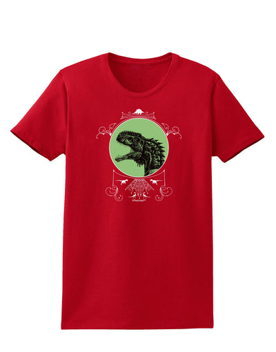 Jurassic Dinosaur Face Womens Dark T-Shirt by TooLoud-Womens T-Shirt-TooLoud-Red-X-Small-Davson Sales