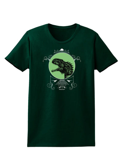 Jurassic Dinosaur Face Womens Dark T-Shirt by TooLoud-Womens T-Shirt-TooLoud-Forest-Green-Small-Davson Sales