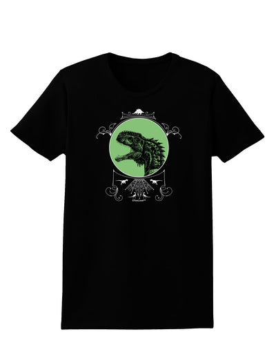 Jurassic Dinosaur Face Womens Dark T-Shirt by TooLoud-Womens T-Shirt-TooLoud-Black-X-Small-Davson Sales