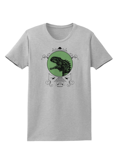 Jurassic Dinosaur Face Womens T-Shirt by TooLoud-Womens T-Shirt-TooLoud-AshGray-X-Small-Davson Sales