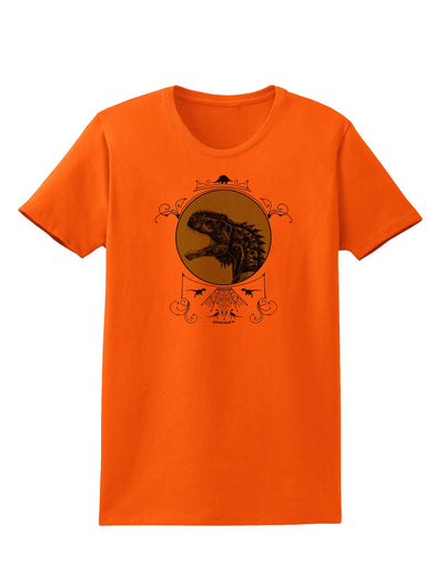 Jurassic Dinosaur Face Womens T-Shirt by TooLoud-Womens T-Shirt-TooLoud-Orange-X-Small-Davson Sales