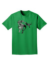 Jurassic Dinosaur Metallic - Silver Adult Dark T-Shirt by TooLoud-Mens T-Shirt-TooLoud-Kelly-Green-Small-Davson Sales