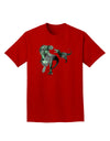 Jurassic Dinosaur Metallic - Silver Adult Dark T-Shirt by TooLoud-Mens T-Shirt-TooLoud-Red-Small-Davson Sales