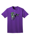 Jurassic Dinosaur Metallic - Silver Adult Dark T-Shirt by TooLoud-Mens T-Shirt-TooLoud-Purple-Small-Davson Sales