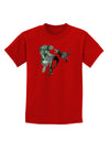 Jurassic Dinosaur Metallic - Silver Childrens Dark T-Shirt by TooLoud-Childrens T-Shirt-TooLoud-Red-X-Small-Davson Sales