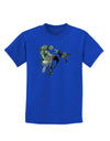 Jurassic Dinosaur Metallic - Silver Childrens Dark T-Shirt by TooLoud-Childrens T-Shirt-TooLoud-Royal-Blue-X-Small-Davson Sales