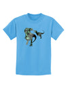 Jurassic Dinosaur Metallic - Silver Childrens T-Shirt by TooLoud-Childrens T-Shirt-TooLoud-Aquatic-Blue-X-Small-Davson Sales