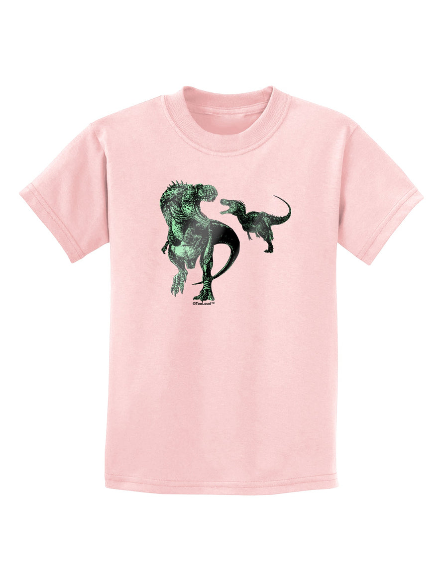 Jurassic Dinosaur Metallic - Silver Childrens T-Shirt by TooLoud-Childrens T-Shirt-TooLoud-White-X-Small-Davson Sales