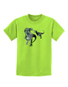 Jurassic Dinosaur Metallic - Silver Childrens T-Shirt by TooLoud-Childrens T-Shirt-TooLoud-Lime-Green-X-Small-Davson Sales