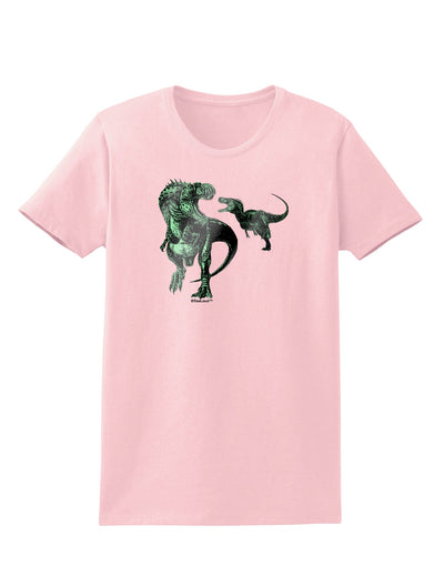 Jurassic Dinosaur Metallic - Silver Womens T-Shirt by TooLoud-Womens T-Shirt-TooLoud-PalePink-X-Small-Davson Sales