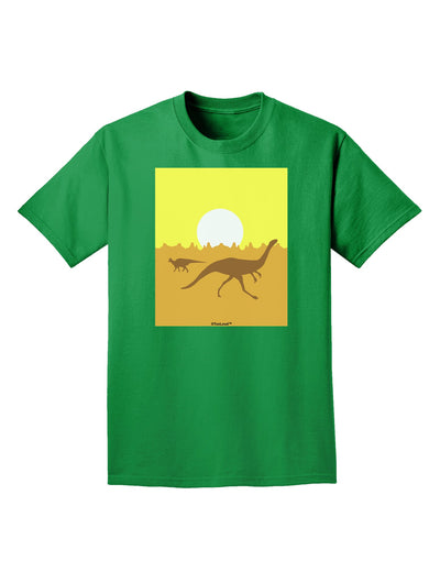 Jurassic Dinosaur Sunrise Adult Dark T-Shirt by TooLoud-Mens T-Shirt-TooLoud-Kelly-Green-Small-Davson Sales