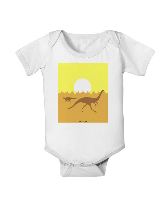 Jurassic Dinosaur Sunrise Baby Romper Bodysuit by TooLoud-Baby Romper-TooLoud-White-06-Months-Davson Sales