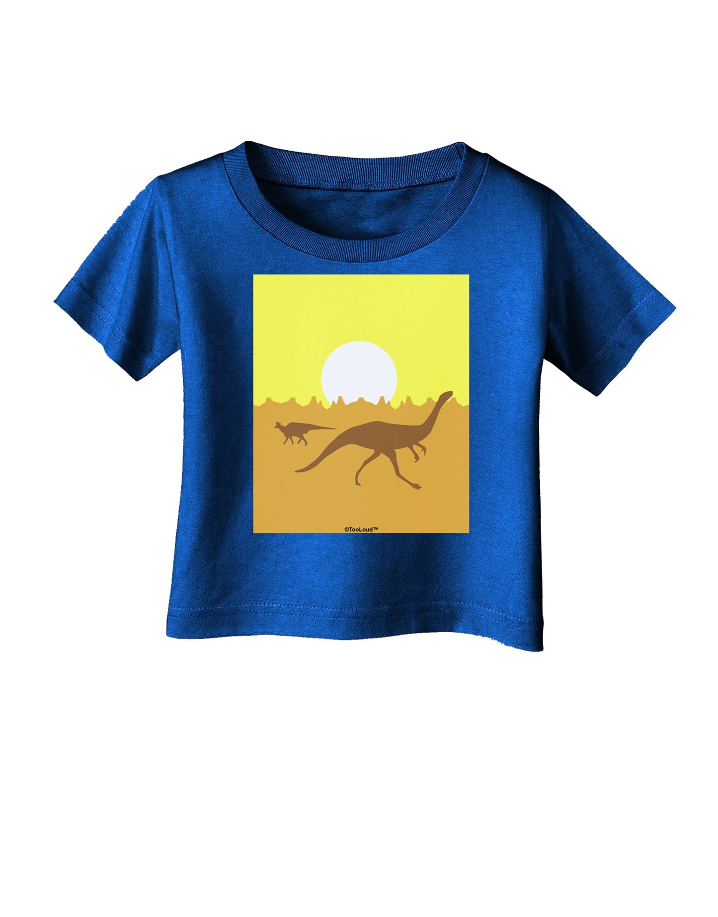 Jurassic Dinosaur Sunrise Infant T-Shirt Dark by TooLoud-Infant T-Shirt-TooLoud-Royal-Blue-06-Months-Davson Sales