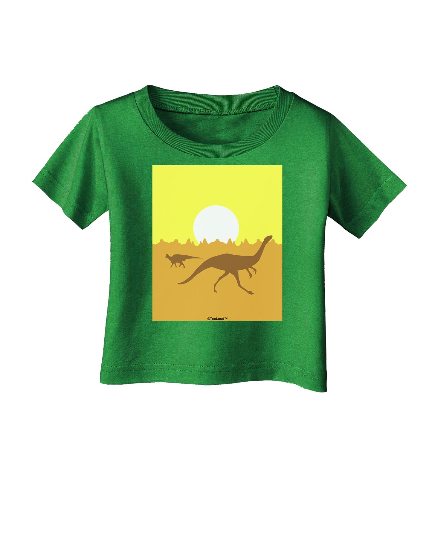 Jurassic Dinosaur Sunrise Infant T-Shirt Dark by TooLoud-Infant T-Shirt-TooLoud-Clover-Green-06-Months-Davson Sales
