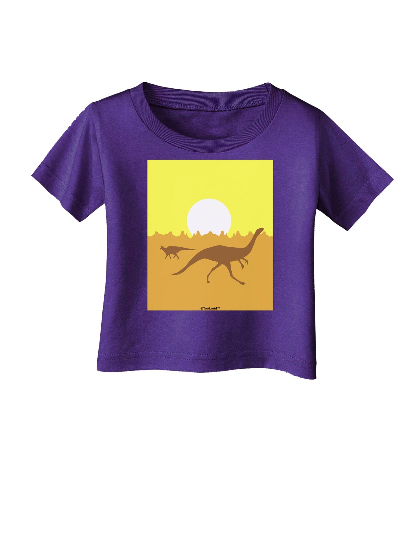 Jurassic Dinosaur Sunrise Infant T-Shirt Dark by TooLoud-Infant T-Shirt-TooLoud-Purple-06-Months-Davson Sales