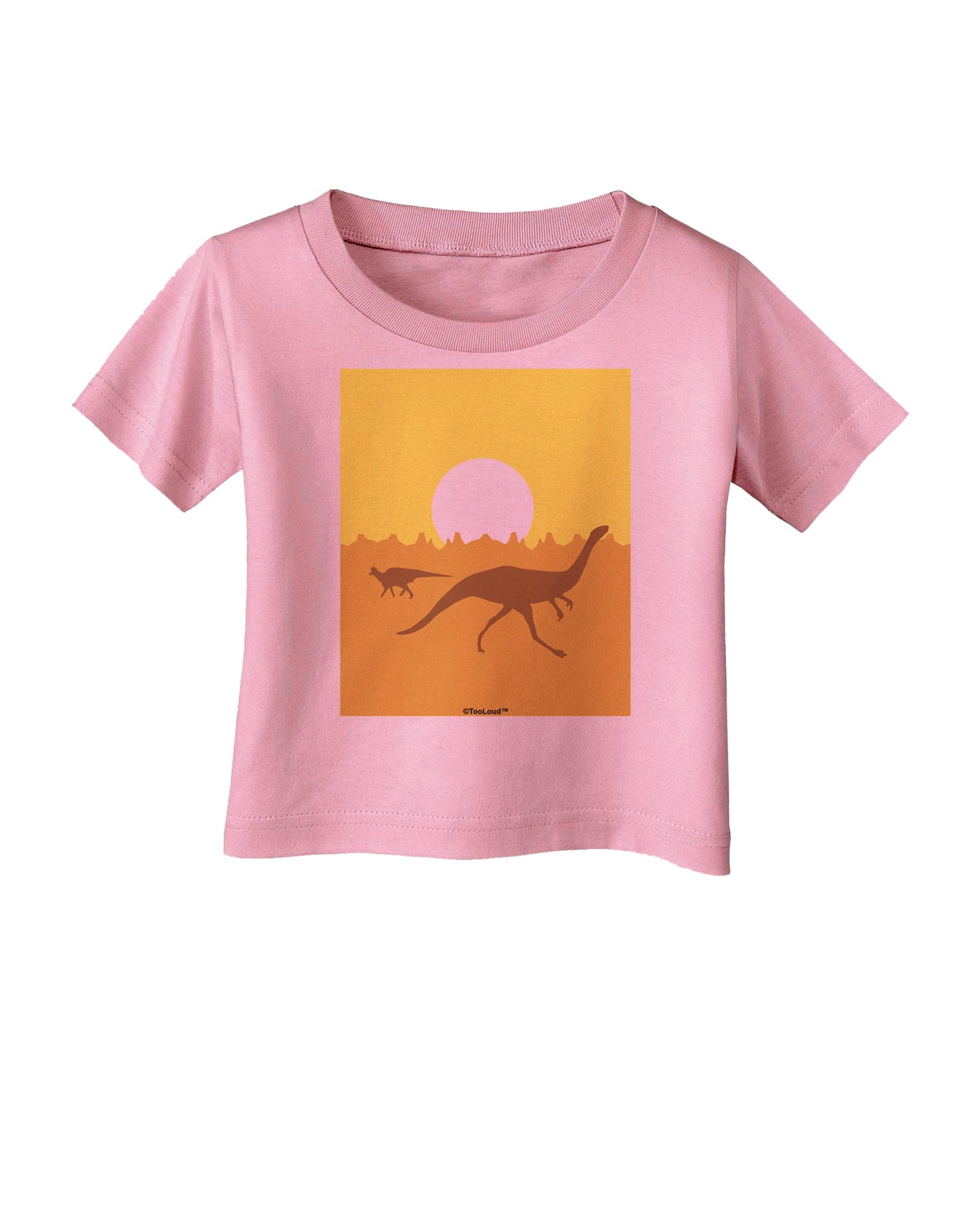 Jurassic Dinosaur Sunrise Infant T-Shirt by TooLoud-Infant T-Shirt-TooLoud-Candy-Pink-06-Months-Davson Sales